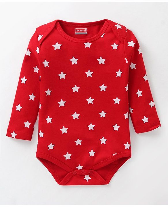 Babyhug 100% Cotton Knit Full Sleeves Alphabet Print Onesies Pack of 3 - Multicolour