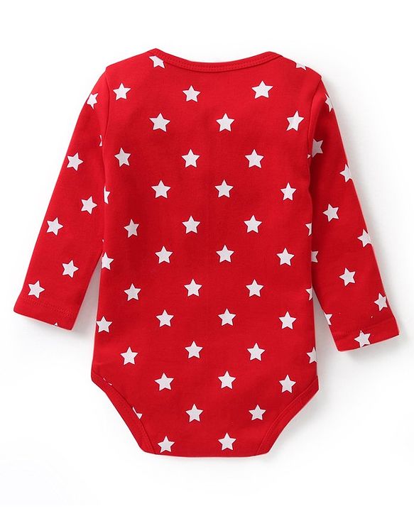 Babyhug 100% Cotton Knit Full Sleeves Alphabet Print Onesies Pack of 3 - Multicolour