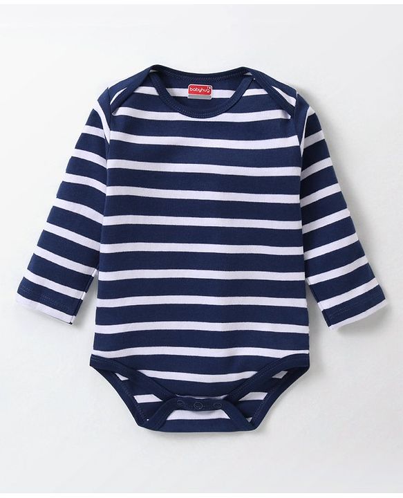 Babyhug 100% Cotton Knit Full Sleeves Alphabet Print Onesies Pack of 3 - Multicolour
