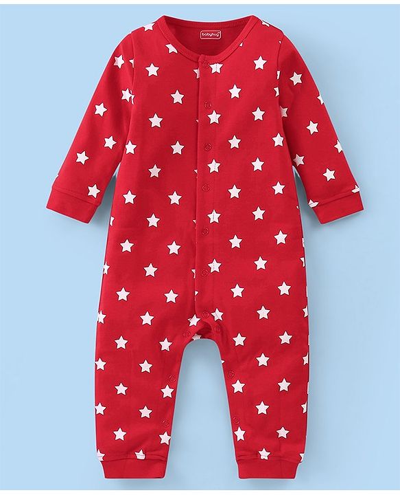 Babyhug 100% Cotton Knit Full Sleeves Romper Alphabet Print Pack of 2- Multicolor