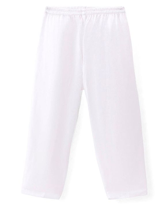 Babyhug Cambric Woven Full Sleeves Floral Embroidered Kurta Pyjama Set - Peach