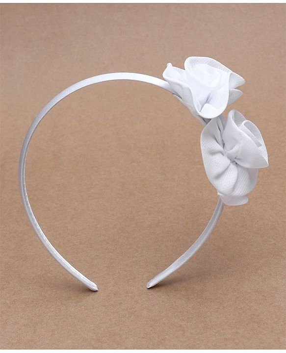 Babyhug Hair Band Floral Applique - White