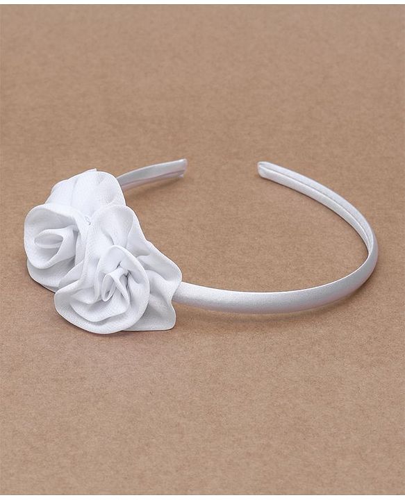 Babyhug Hair Band Floral Applique - White