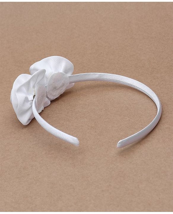 Babyhug Hair Band Floral Applique - White