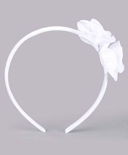 Babyhug Hair Band Floral Applique - White