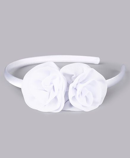 Babyhug Hair Band Floral Applique - White