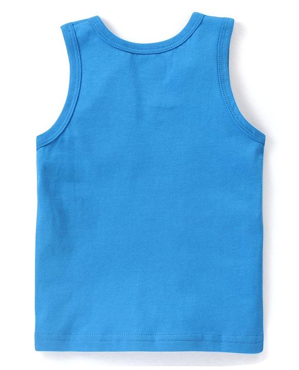 Babyhug 100% Cotton Knit Sleeveless Vests with Striped & Vehicle Print Pack of 3 - Multicolor