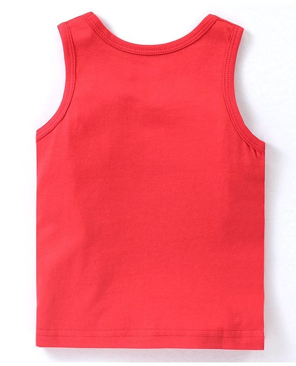 Babyhug 100% Cotton Knit Sleeveless Vests with Striped & Vehicle Print Pack of 3 - Multicolor