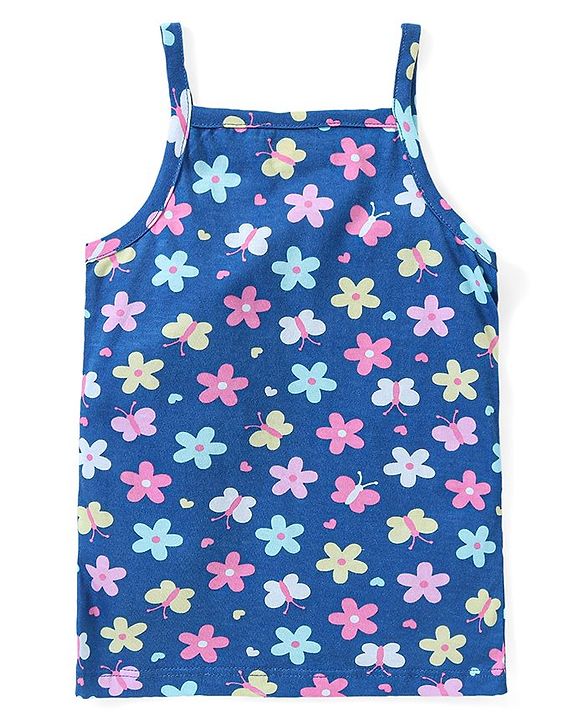 Babyhug 100% Cotton Sleeveless Slips Hearts Floral & Bunny Print Pack of 3 - Multicolour