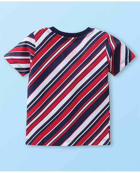 Babyhug Marvel Cotton Knit Half Sleeves T-shirt With Spiderman Graphics Pack of 3 - Red & Navy Blue