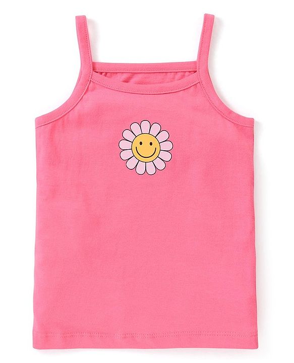 Babyhug 100% Cotton Knit Sleeveless Slip with Floral and Polka Dots Print Pack of 3 - Multicolor