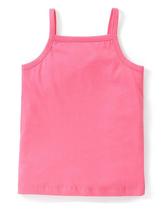 Babyhug 100% Cotton Knit Sleeveless Slip with Floral and Polka Dots Print Pack of 3 - Multicolor