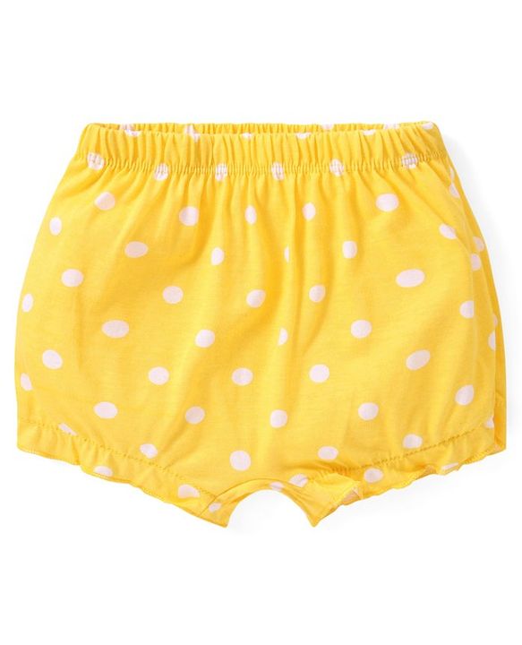Babyhug 100% Cotton Knit Bloomers with Polka Dots & Floral Print  Pack of 3 - Multicolour