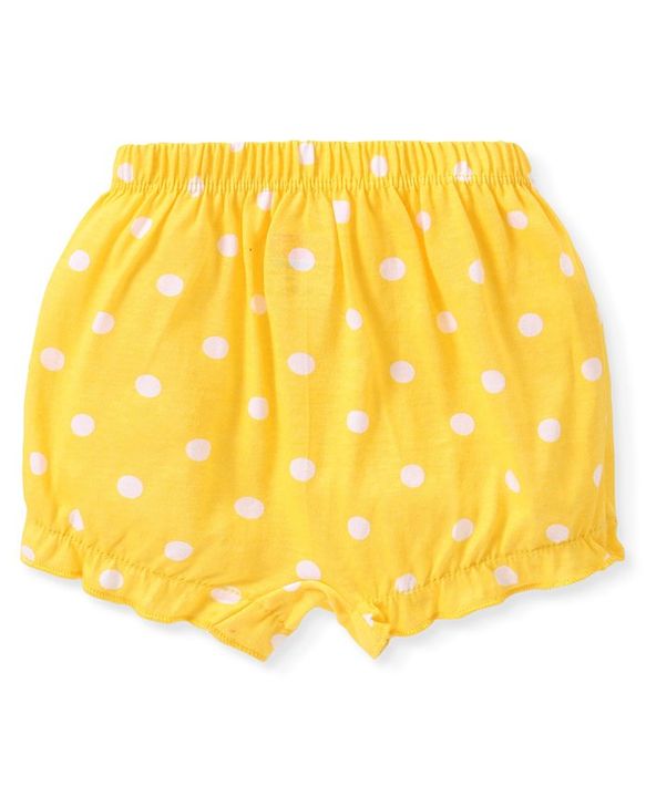 Babyhug 100% Cotton Knit Bloomers with Polka Dots & Floral Print  Pack of 3 - Multicolour