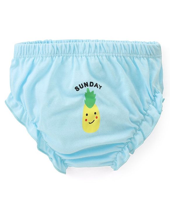 Babyhug 100% Cotton Knit Bloomers with Fruits Print Pack of 7 - Multicolor