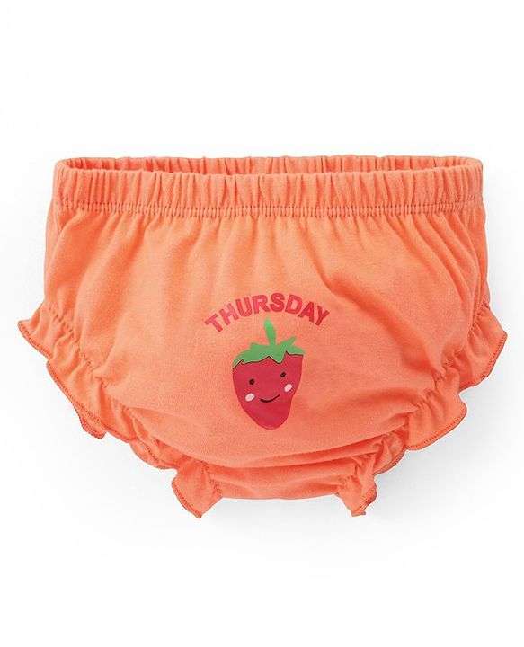 Babyhug 100% Cotton Knit Bloomers with Fruits Print Pack of 7 - Multicolor
