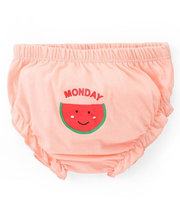 Babyhug 100% Cotton Knit Bloomers with Fruits Print Pack of 7 - Multicolor