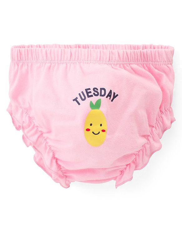 Babyhug 100% Cotton Knit Bloomers with Fruits Print Pack of 7 - Multicolor