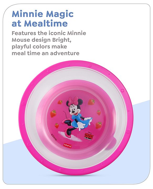Babyhug Diseny Mickey Designed Suction Bowl with Spoon  Light Blue - 300 ml