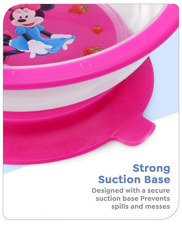 Babyhug Diseny Mickey Designed Suction Bowl with Spoon  Light Blue - 300 ml