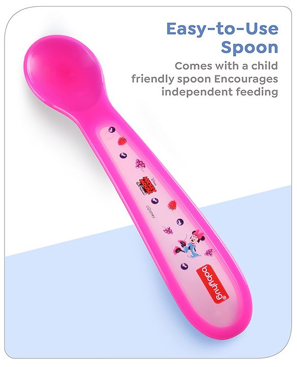 Babyhug Diseny Mickey Designed Suction Bowl with Spoon  Light Blue - 300 ml