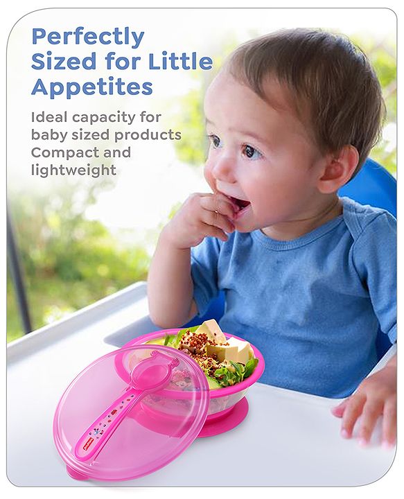 Babyhug Diseny Mickey Designed Suction Bowl with Spoon  Light Blue - 300 ml