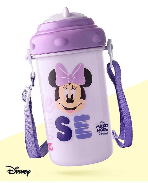 Babyhug Disney Straw Sipper with Strap & Mickey Mouse Print - 360 ml