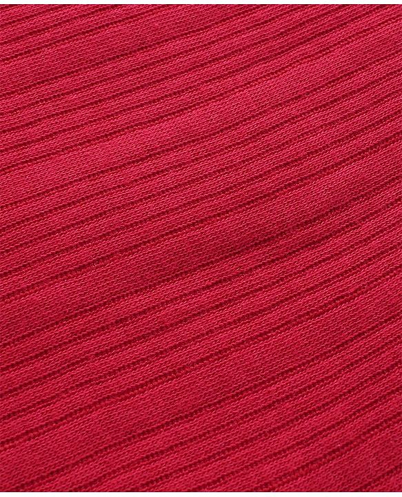 Babyhug Front Open  Solid Colour Full Sleeves Thermal Vest - Red