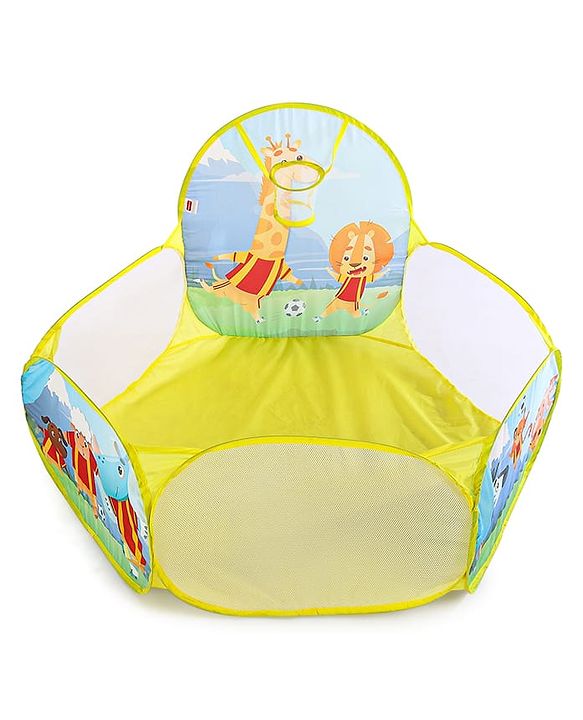 Babyhug Jump & Joy Jungle Animal Activity Ball Pool  Set With 50 Colourful Balls for Kids|Ball Pit for Kids 2+ Years |Birthday Gift for Kids|BIS Certified
