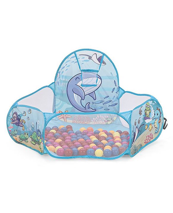 Babyhug Jump & Joy Jungle Animal Activity Ball Pool  Set With 50 Colourful Balls for Kids|Ball Pit for Kids 2+ Years |Birthday Gift for Kids|BIS Certified
