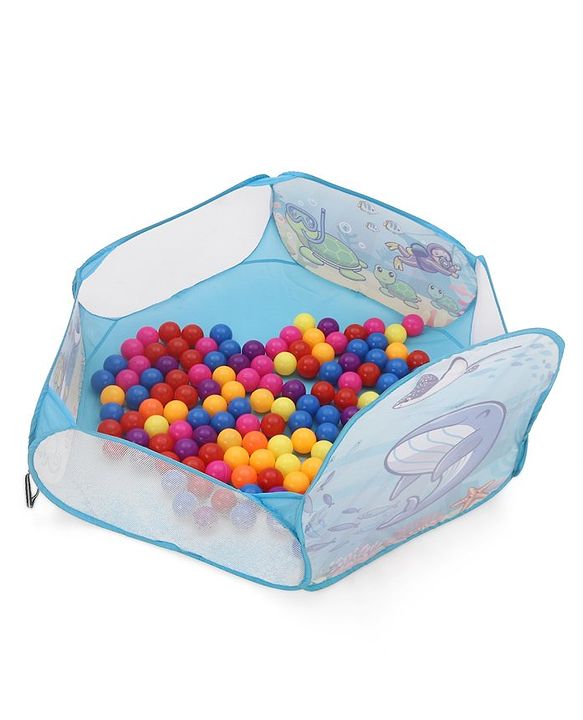 Babyhug Jump & Joy Jungle Animal Activity Ball Pool  Set With 50 Colourful Balls for Kids|Ball Pit for Kids 2+ Years |Birthday Gift for Kids|BIS Certified