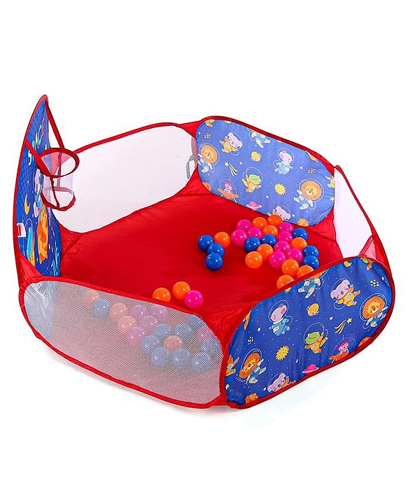 Babyhug Jump & Joy Jungle Animal Activity Ball Pool  Set With 50 Colourful Balls for Kids|Ball Pit for Kids 2+ Years |Birthday Gift for Kids|BIS Certified