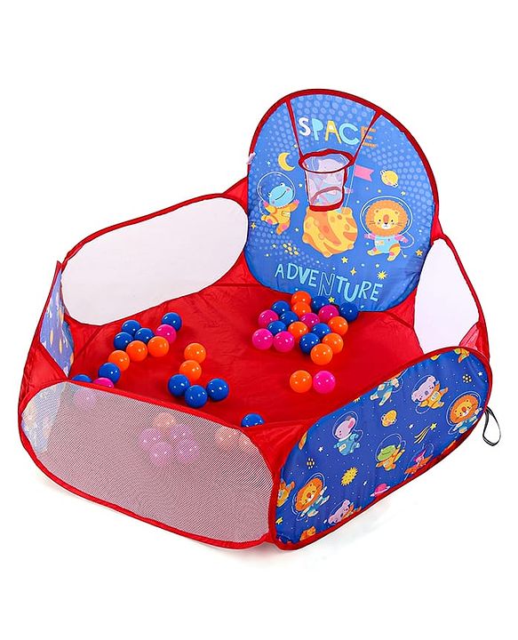 Babyhug Jump & Joy Jungle Animal Activity Ball Pool  Set With 50 Colourful Balls for Kids|Ball Pit for Kids 2+ Years |Birthday Gift for Kids|BIS Certified