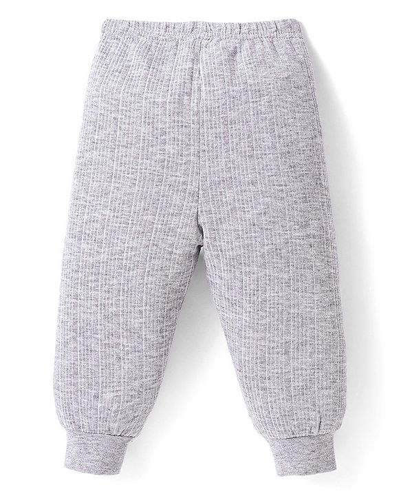 Babyhug Full Length Thermal Legging Solid Colour - Light Grey