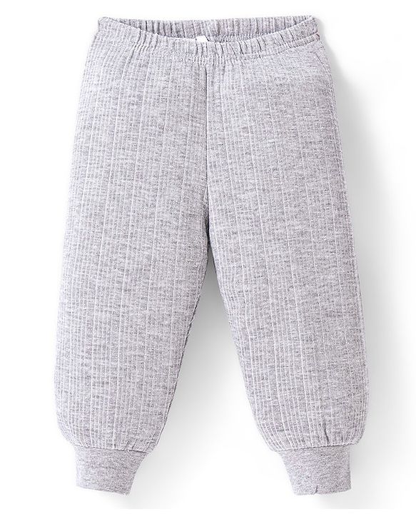 Babyhug Full Length Thermal Legging Solid Colour - Light Grey