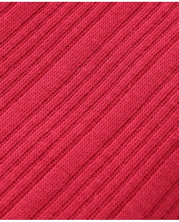 Babyhug  Full Length Legging Thermal with Striped Design  - Red
