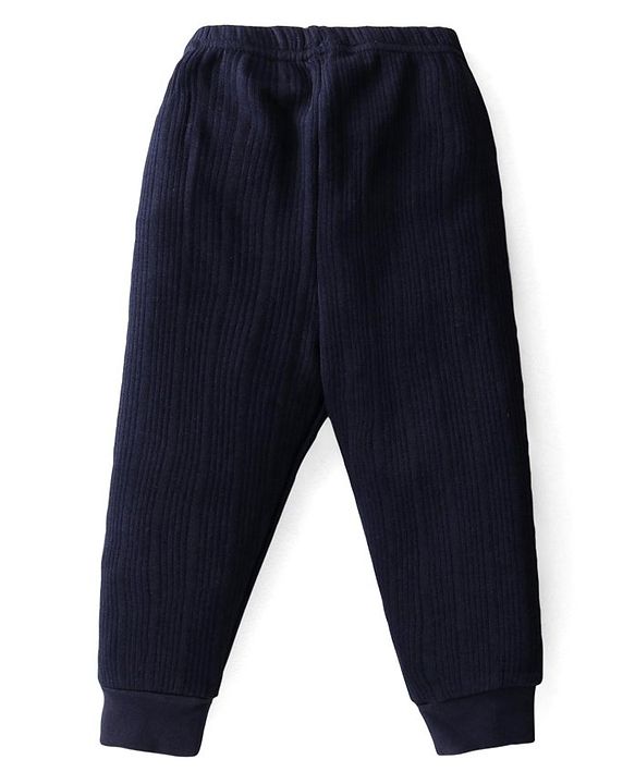 Babyhug Full Length Thermal Bottom Solid Colour -Navy Blue
