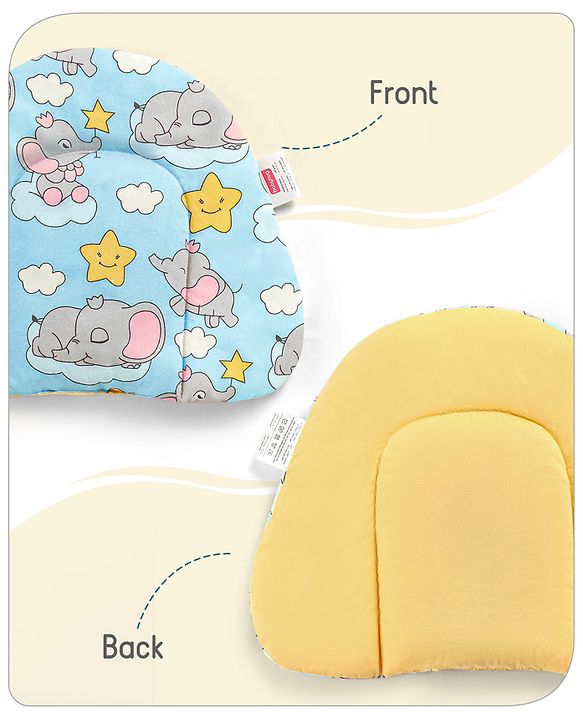Babyhug Cloud Shaped Head Shaping Rai ( Mustard Seed ) Pillow Cloud Print- Pink