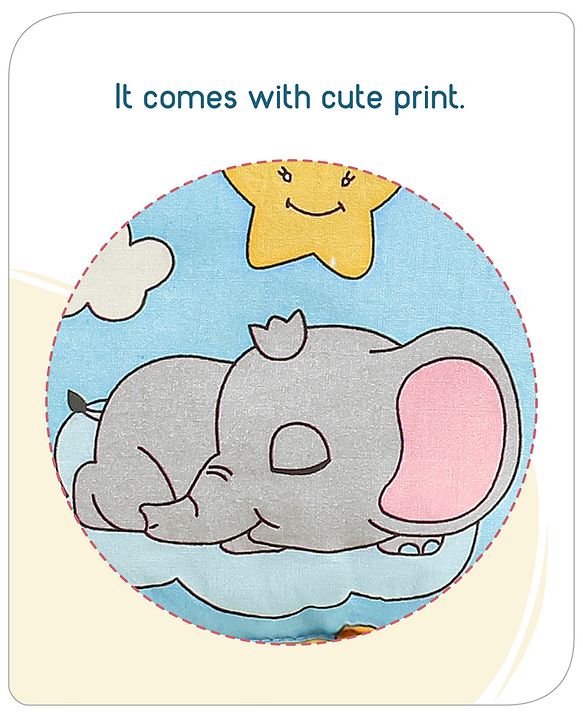 Babyhug Cloud Shaped Head Shaping Rai ( Mustard Seed ) Pillow Cloud Print- Pink