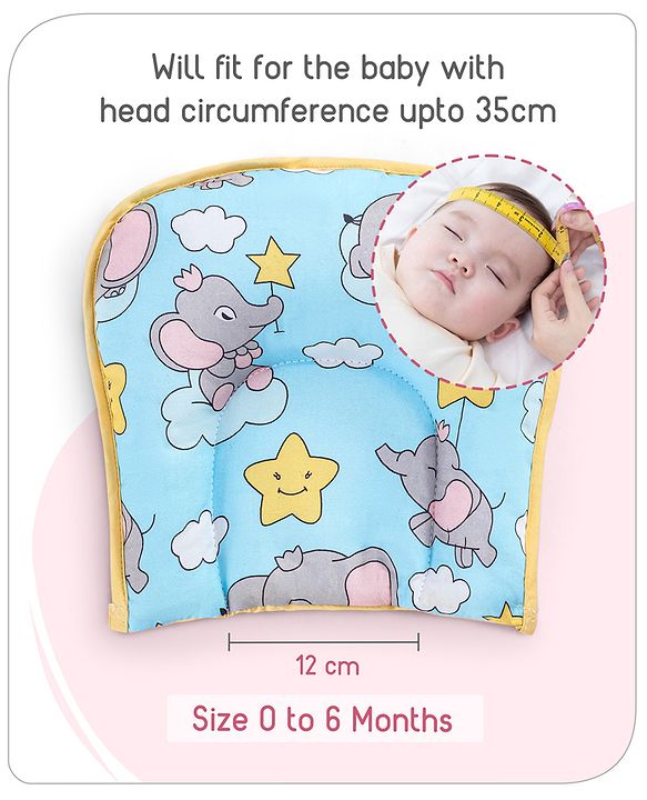 Babyhug Cotton Elephant Print Bedding Set Pack of 4 - Blue
