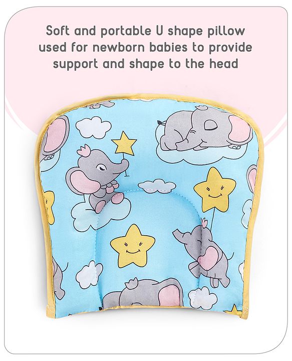 Babyhug Cotton Mattress Set with Mosquito Net Fox Print- Pista Green