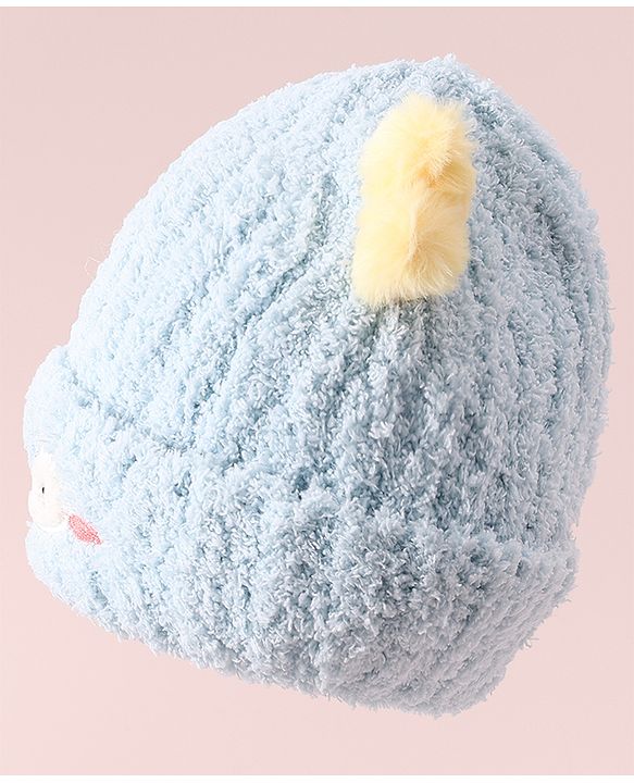 Babyhug Woolen Cap with Applique - White