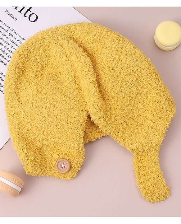 Babyhug Woollen Cap with Applique - Yellow