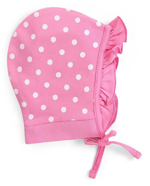 Babyhug 100% Cotton Bonnet Cap with Floral Print Pack of 2 - Multicolor