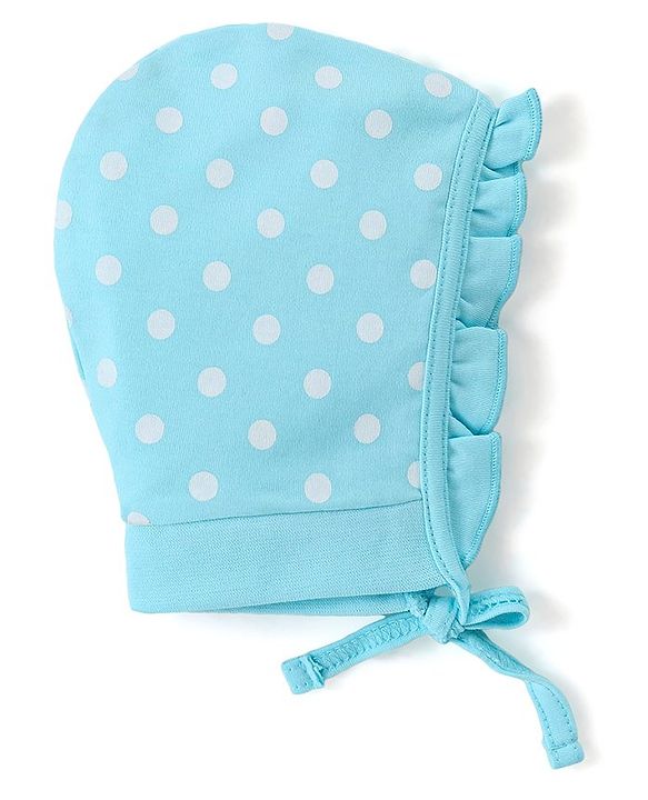 Babyhug 100% Cotton Cap with Knot Pack of 2 - Multicolor