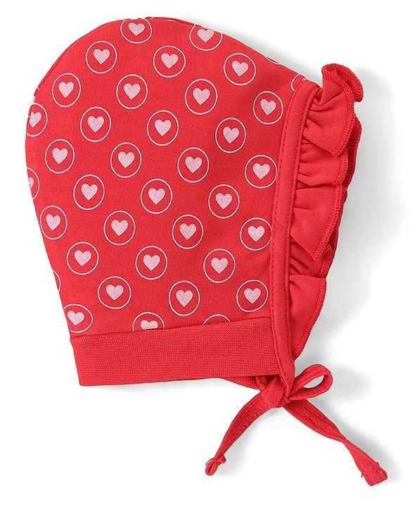 Babyhug 100% Cotton Cap with Knot Pack of 2 - Multicolor