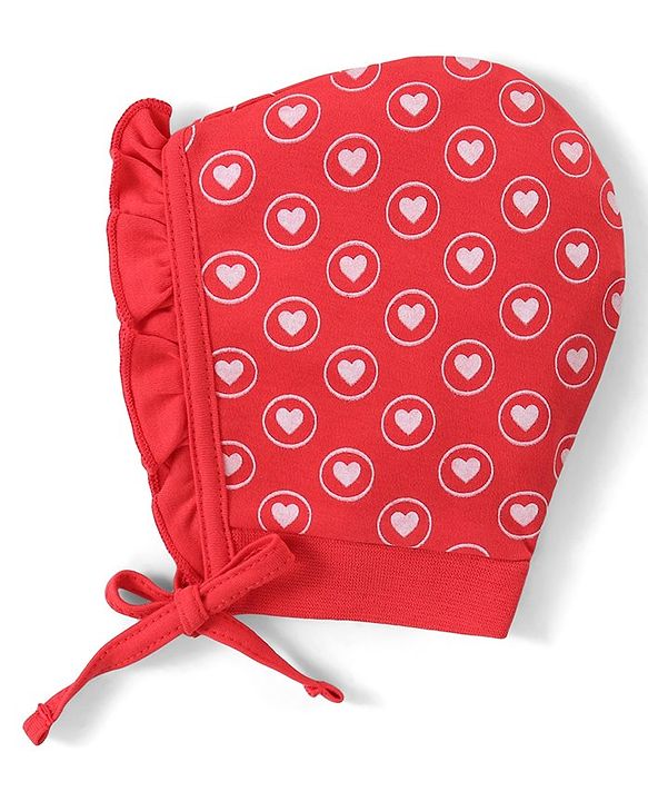 Babyhug 100% Cotton Cap with Knot Pack of 2 - Multicolor