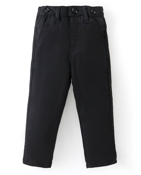 Babyhug Cotton Woven Full Sleeves Party Shirt & Trouser Set with Suspendor & Bow -Mustard & Black