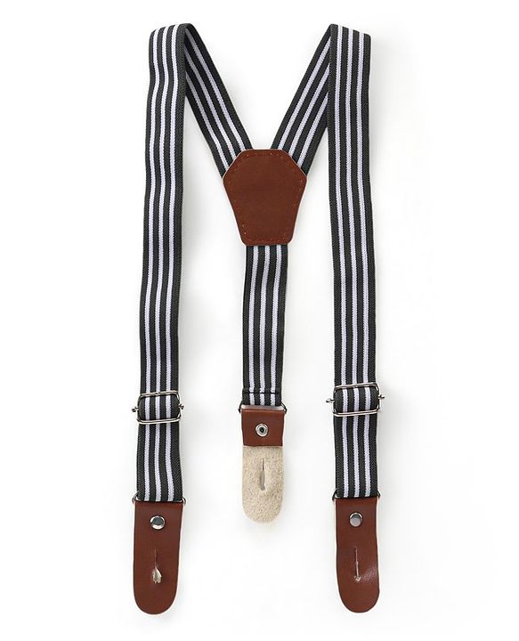 Babyhug Cotton Woven Full Sleeves Party Shirt & Trouser Set with Suspendor & Bow -Mustard & Black