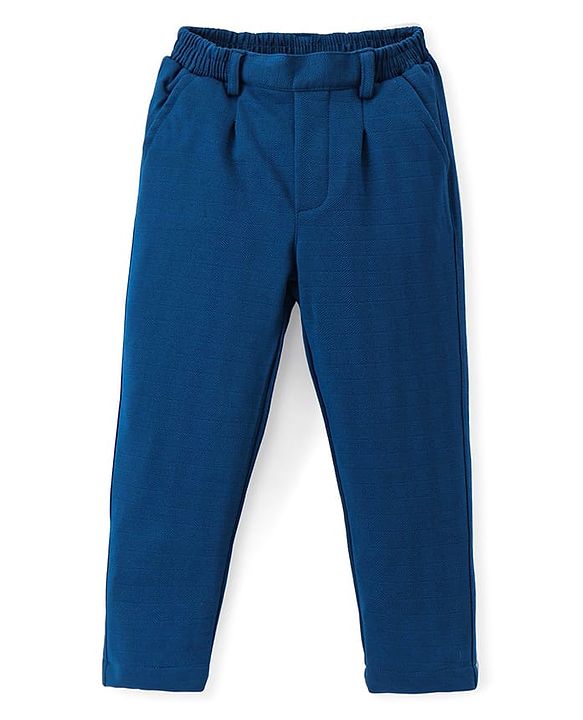 Babyhug Woven Full Sleeves Tree Printed 3 Piece Party Suit - Blue